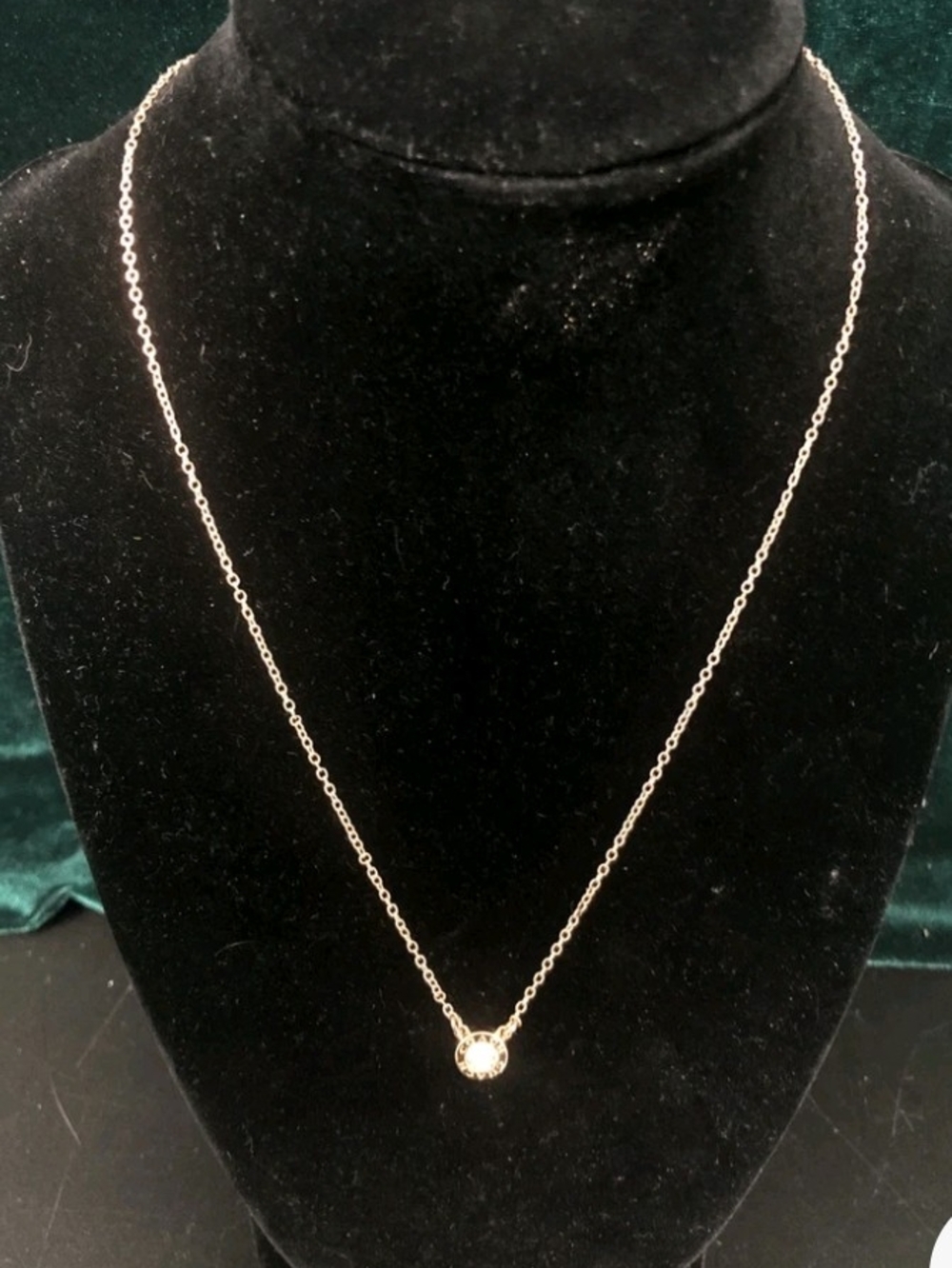 Coach Gold-Tone Disc Pendant Necklace